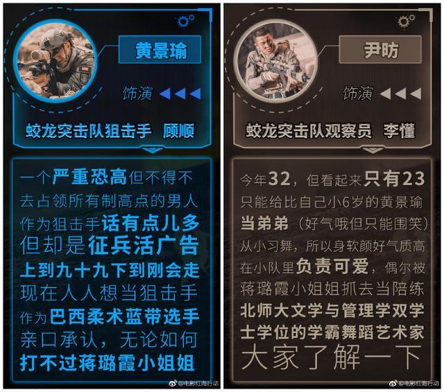 《红海行动》最新演员介绍简直有毒：蒋璐霞强悍，杜江的让人爆笑
