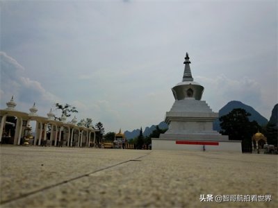 ​航拍广西特色乡镇之都安县地苏镇 喀斯特地貌有大规模的地下河