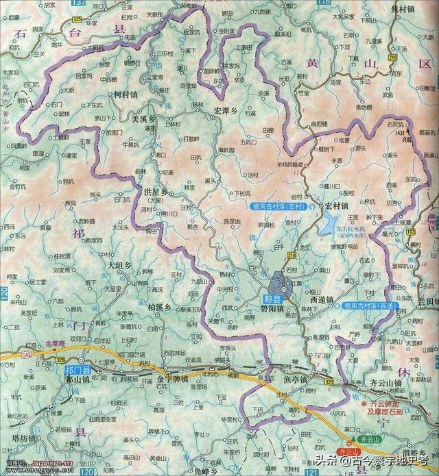 安徽省地图各县分布图(安徽省各市县地图)(72)