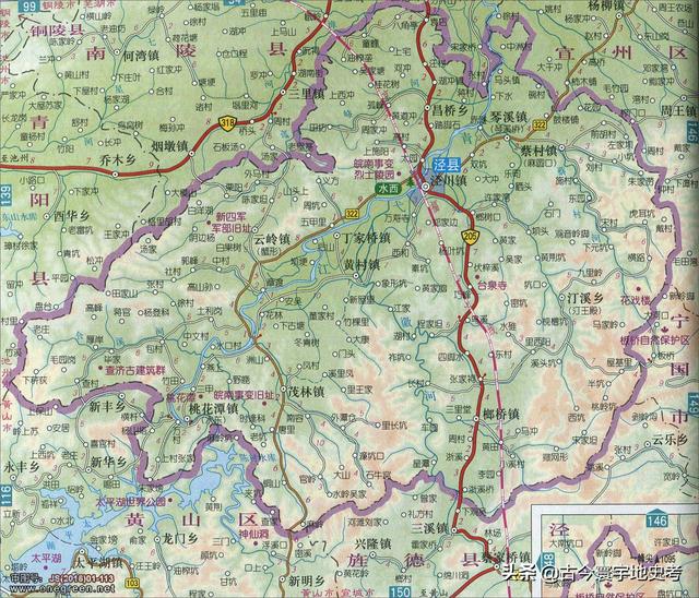 安徽省地图各县分布图(安徽省各市县地图)(94)