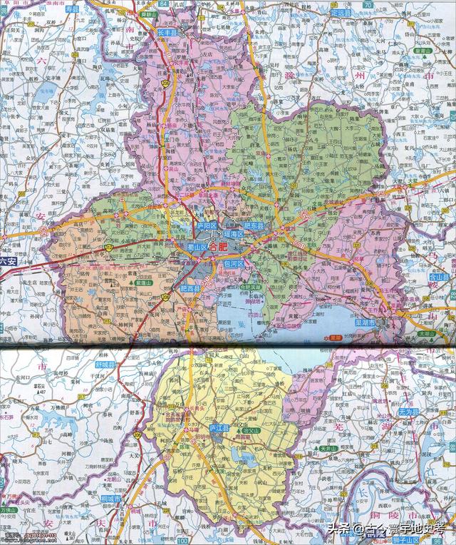 安徽省地图各县分布图(安徽省各市县地图)(6)