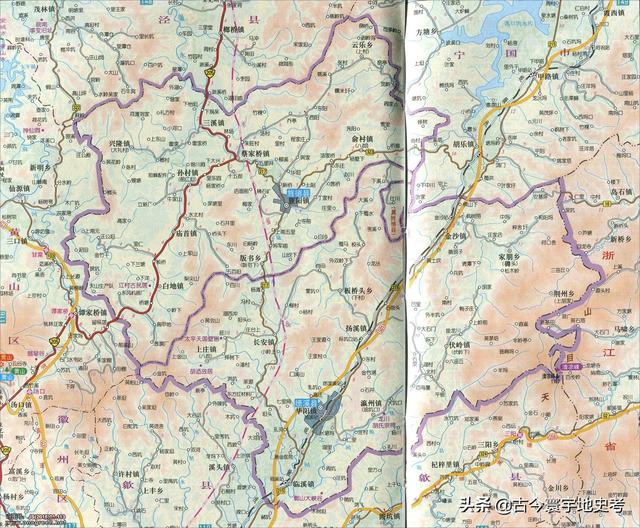 安徽省地图各县分布图(安徽省各市县地图)(95)