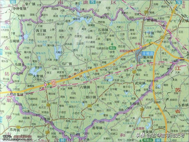 安徽省地图各县分布图(安徽省各市县地图)(51)