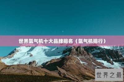世界氢气机十大品牌排名(氢气机排行)