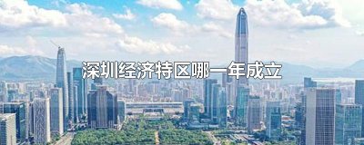 深圳经济特区哪一年成立
