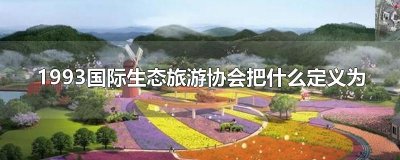 1993国际生态旅游协会把什么定义为