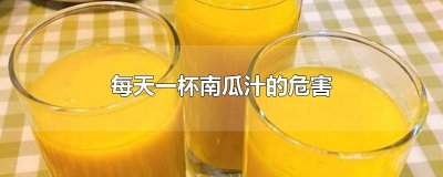 ​每天一杯南瓜汁的危害