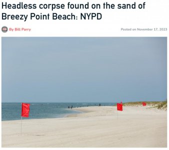 ​纽约市皇后区海滩现无头无臂尸体，或为失踪制片人，曾三获艾美奖