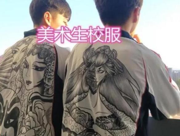 高中生校服手绘款式图（高中生手绘校服火了）(6)