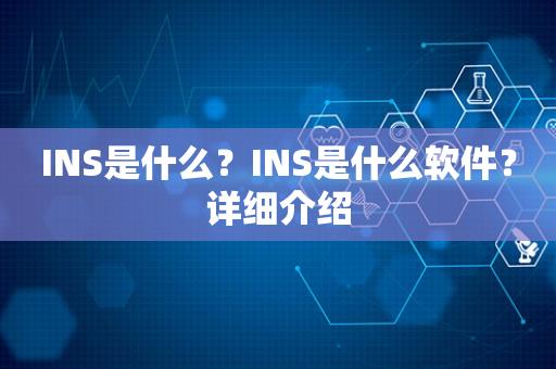INS是什么？INS是什么软件？详细介绍