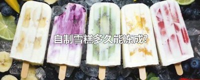 ​自制雪糕得冻多久 自己制作雪糕需要冻多久能吃了