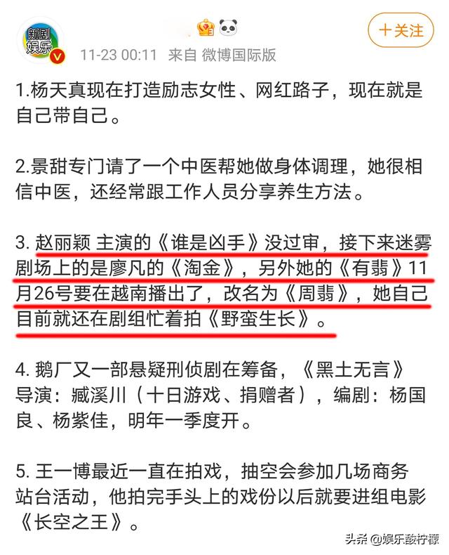 谁是凶手定档赵丽颖发微博了吗（网传谁是凶手没有过审）(7)