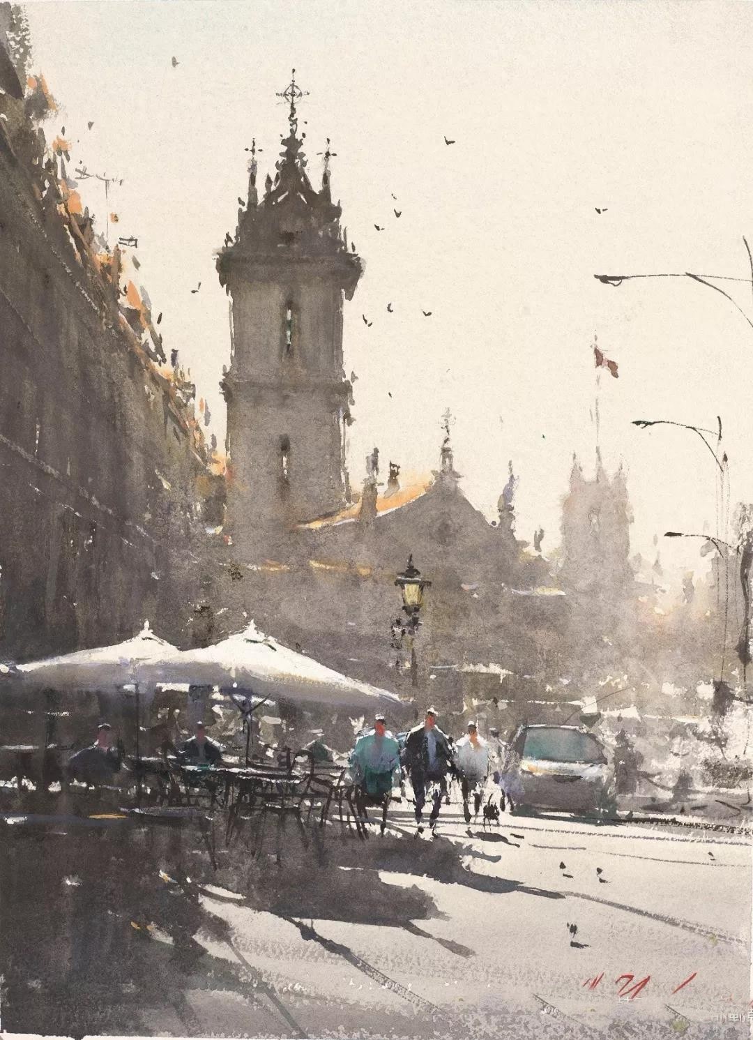 国际水彩大师—约瑟夫·祖布克维奇水彩作品