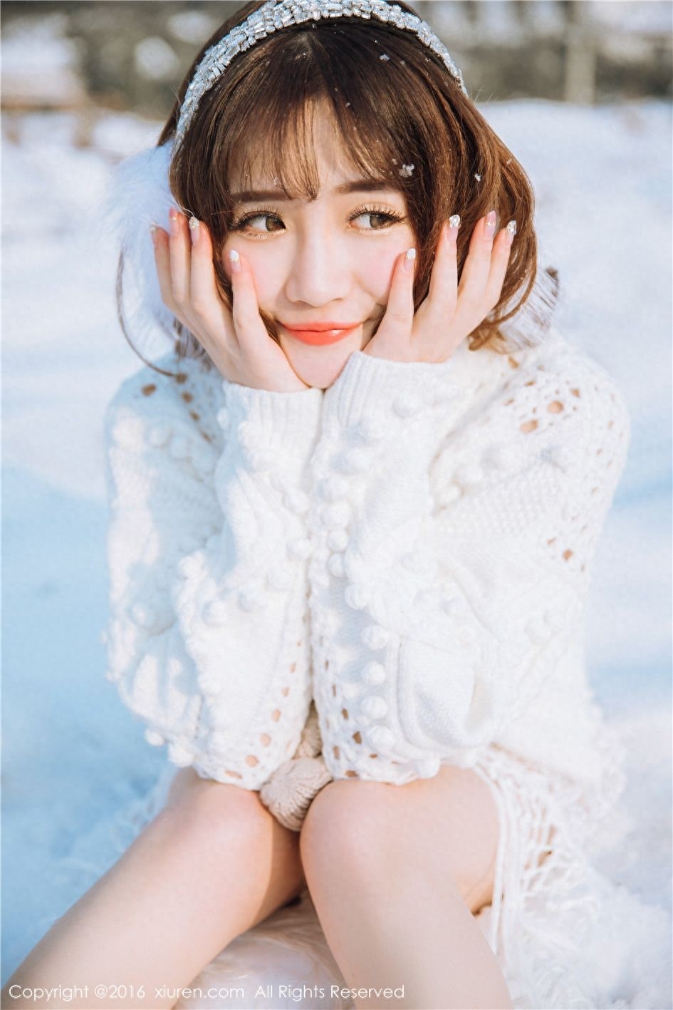 极品甜美嫩模徐cake冰天雪地唯美摄影