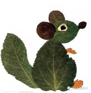 ​小学二年级看图写话：贴树叶画