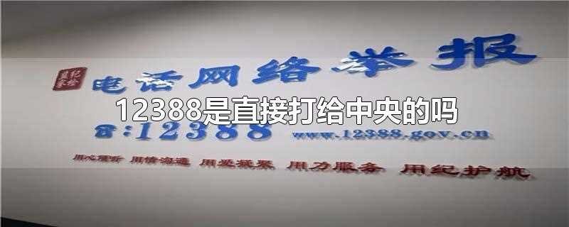 12388是国家查还是地方查(12368是中央受理吗)