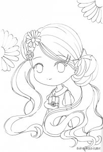 ​20张卡通人物黑白线描素材，高清素材