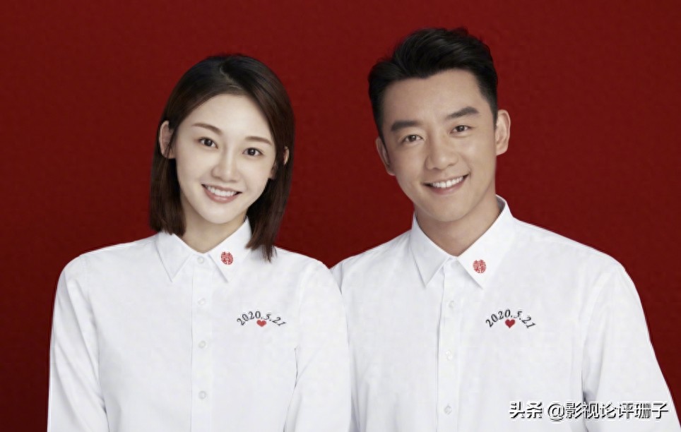 郑恺与苗苗官宣晒结婚照“囍”字贴肚似有寓意