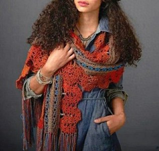 ​钩织漂亮的披肩，附教程