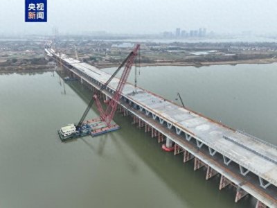​创两项“世界纪录”昌九高铁南昌扬子洲赣江公铁大桥中支主桥合龙