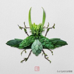 ​18款树叶拼贴画，幼儿园作业素材给你准备好了，寒假陪孩子做起来